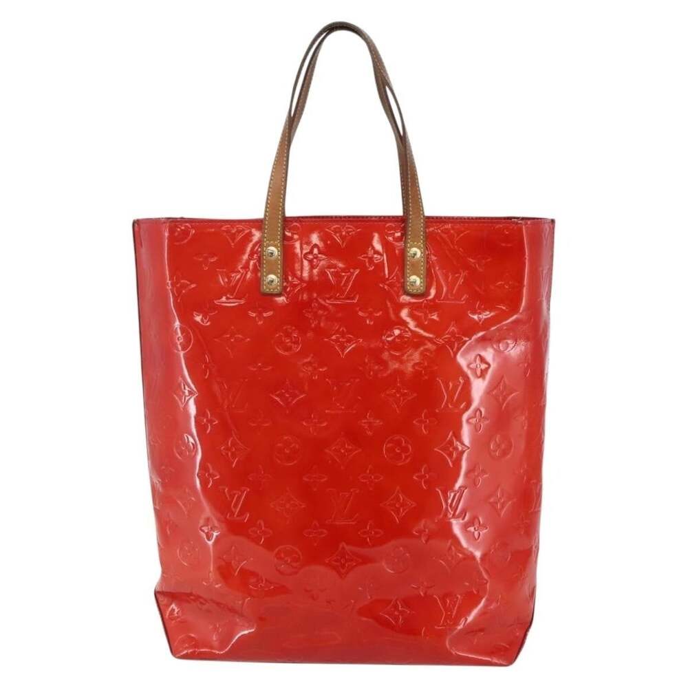 Louis Vuitton Monogram Vernis Reade MM Handbag Red Rouge